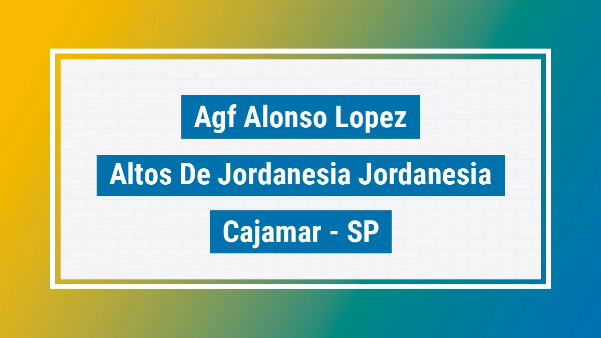 Unidade de agência dos Correios Agf Alonso Lopez Altos de Jordanésia (jordanésia) Cajamar SP