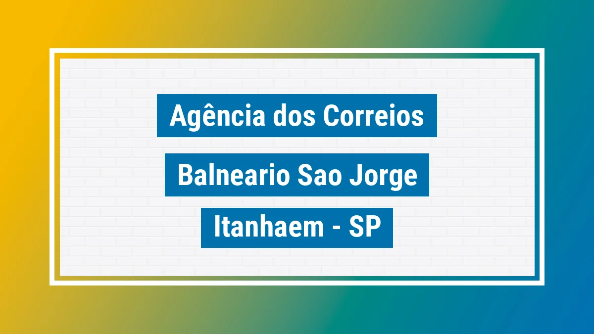 Imagem ilustrativa correios Balneário São Jorge Itanhaém SP