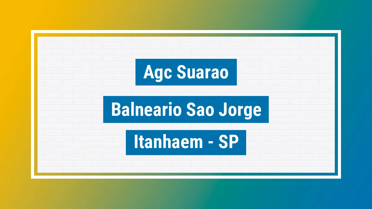 Unidade de agência dos Correios Agc Suarao Balneário São Jorge Itanhaém SP