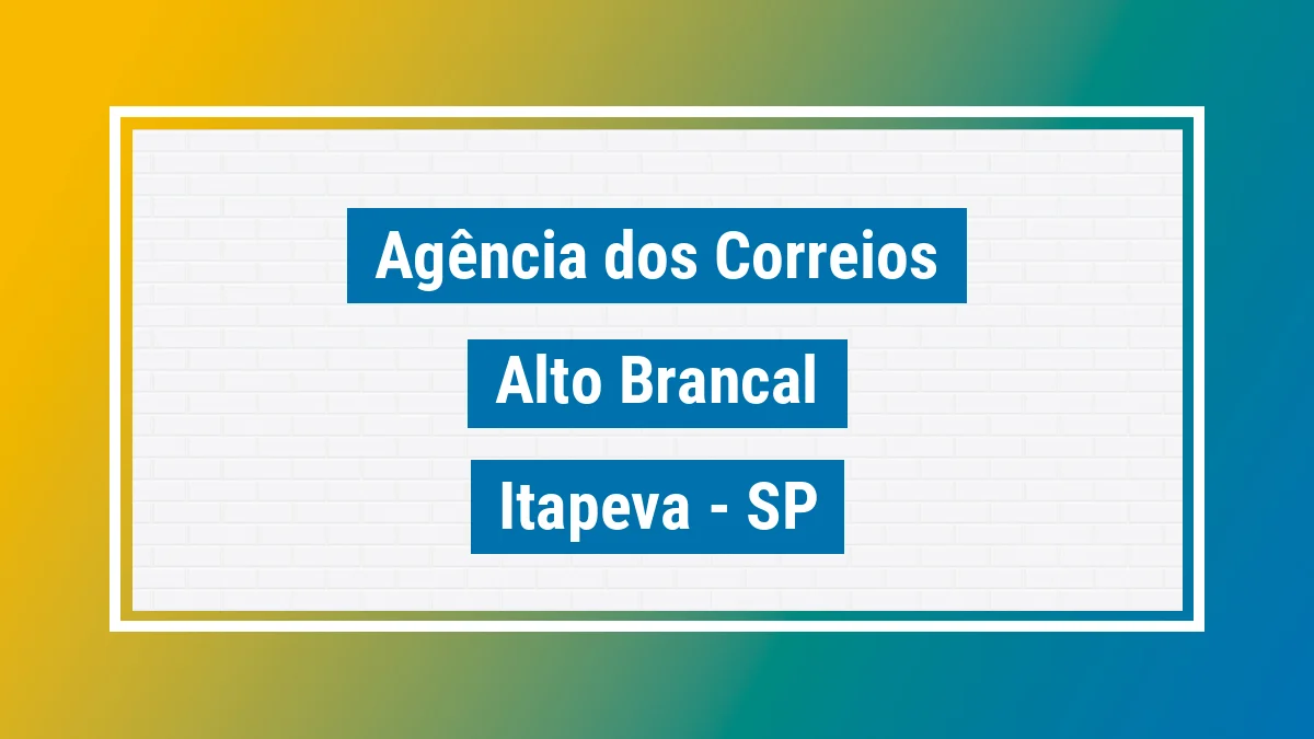 Imagem ilustrativa correios Alto Brancal Itapeva SP