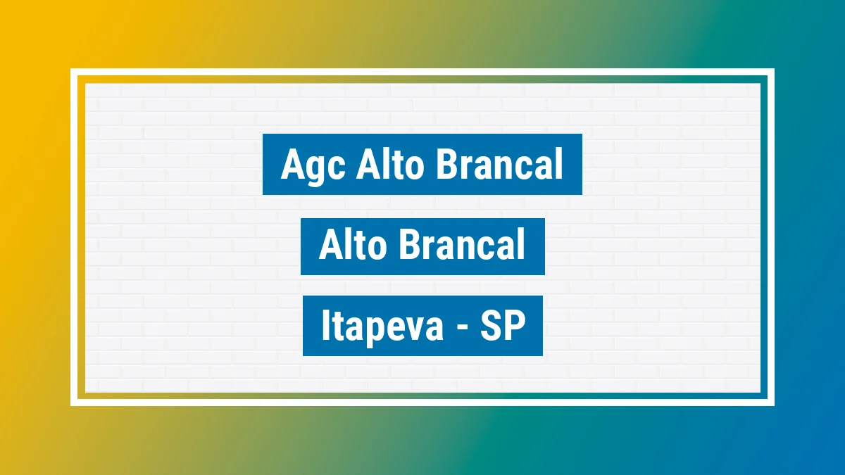 Unidade de agência dos Correios Agc Alto Brancal Alto Brancal Itapeva SP