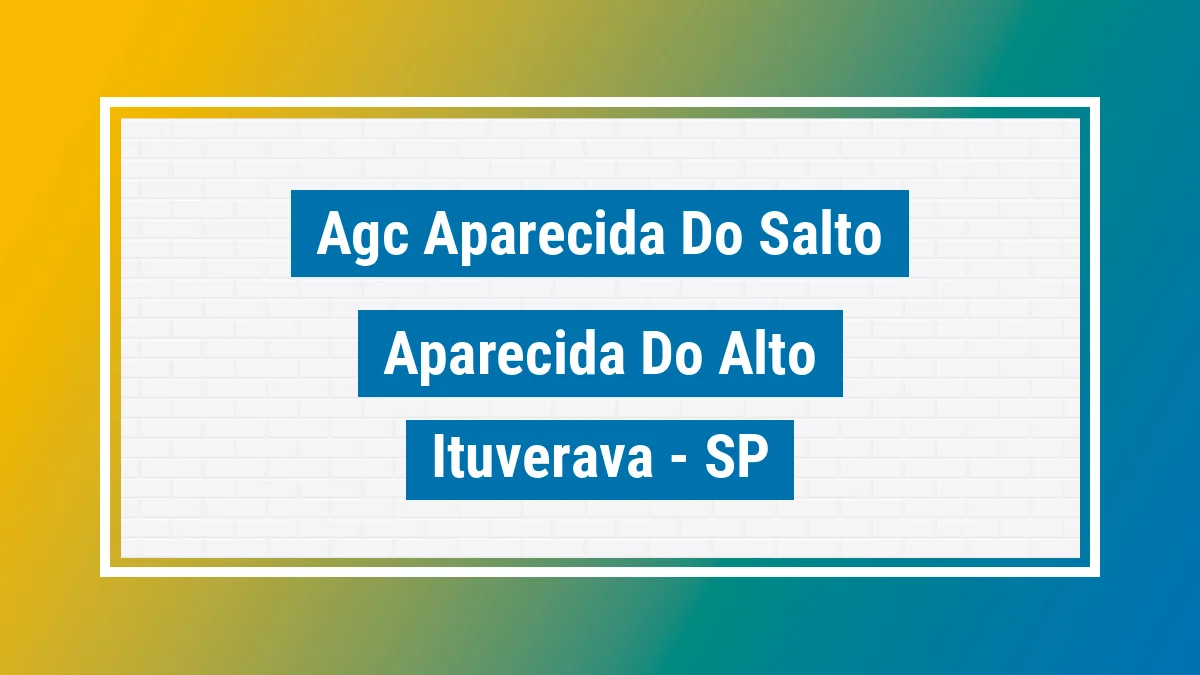 Unidade de agência dos Correios Agc Aparecida do Salto Aparecida do Alto Ituverava SP