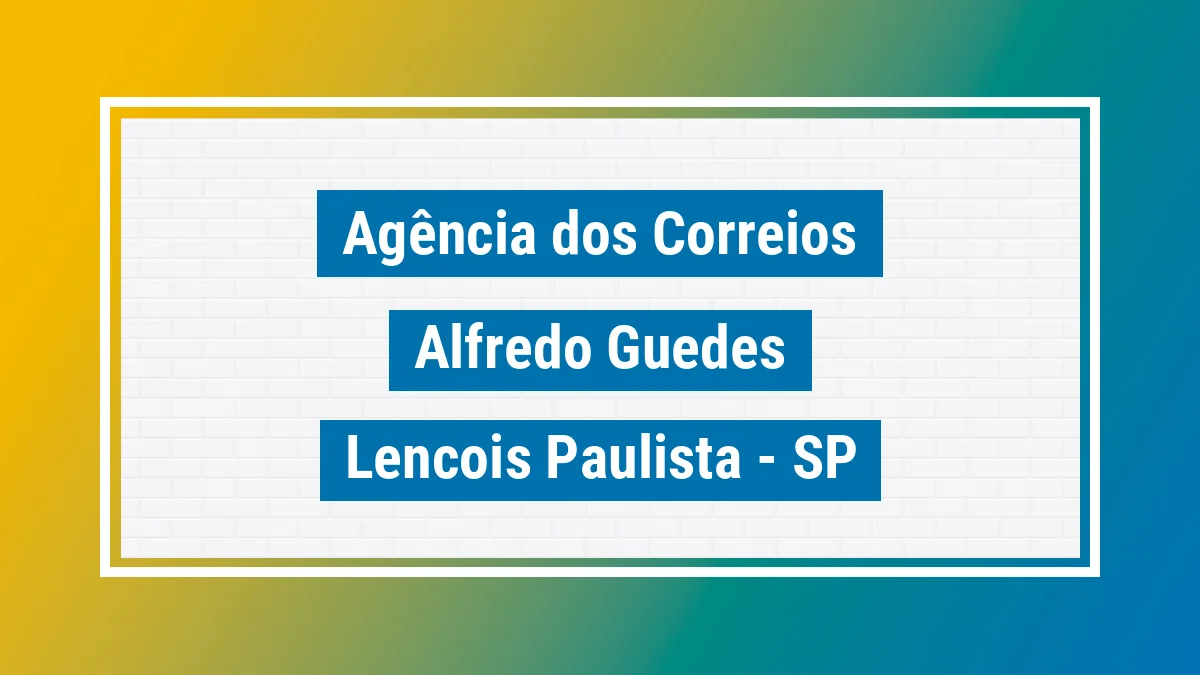 Imagem ilustrativa correios Alfredo Guedes Lençóis Paulista SP