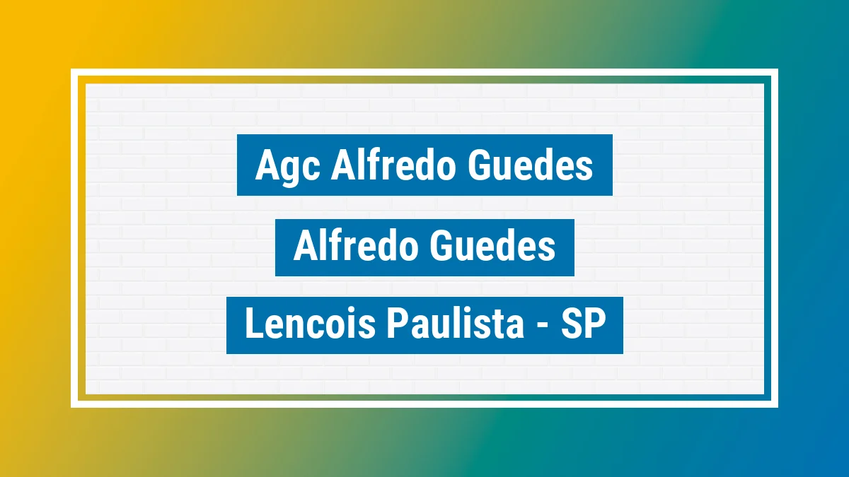 Unidade de agência dos Correios Agc Alfredo Guedes Alfredo Guedes Lençóis Paulista SP