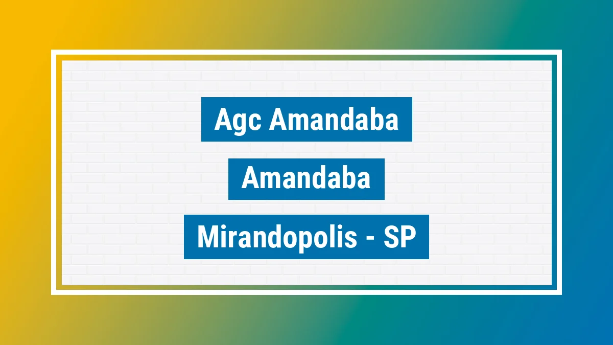 Unidade de agência dos Correios Agc Amandaba Amandaba Mirandópolis SP