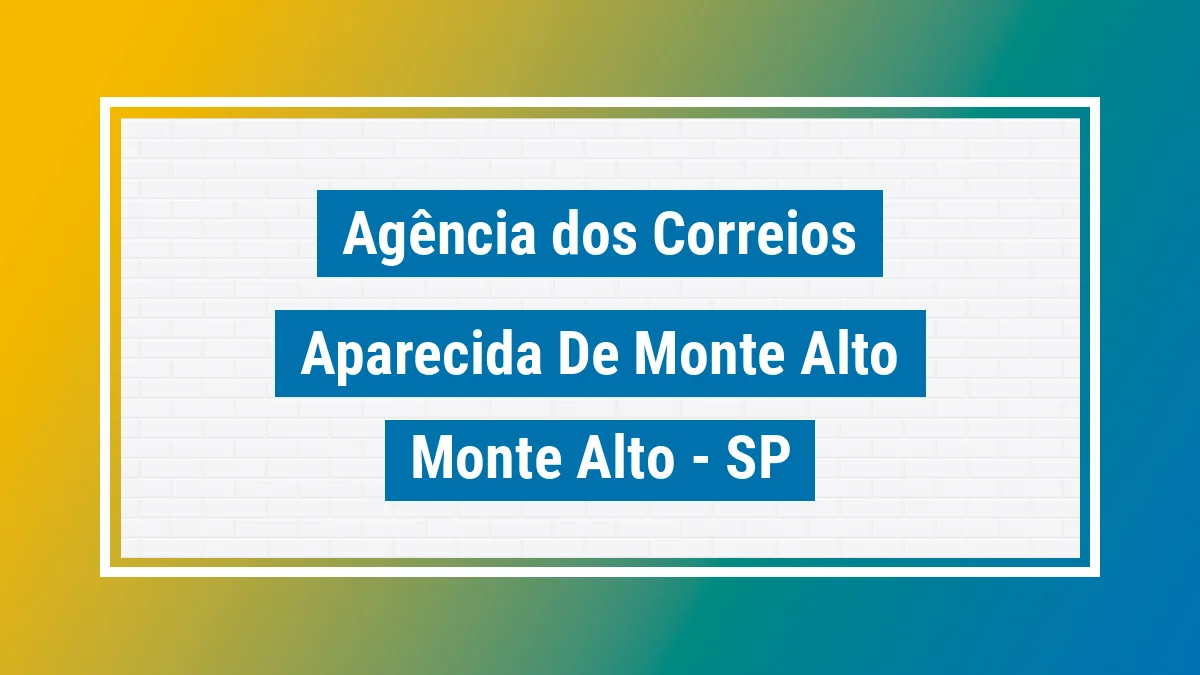 Imagem ilustrativa correios Aparecida de Monte Alto Monte Alto SP