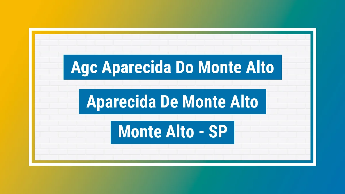 Unidade de agência dos Correios Agc Aparecida do Monte Alto Aparecida de Monte Alto Monte Alto SP