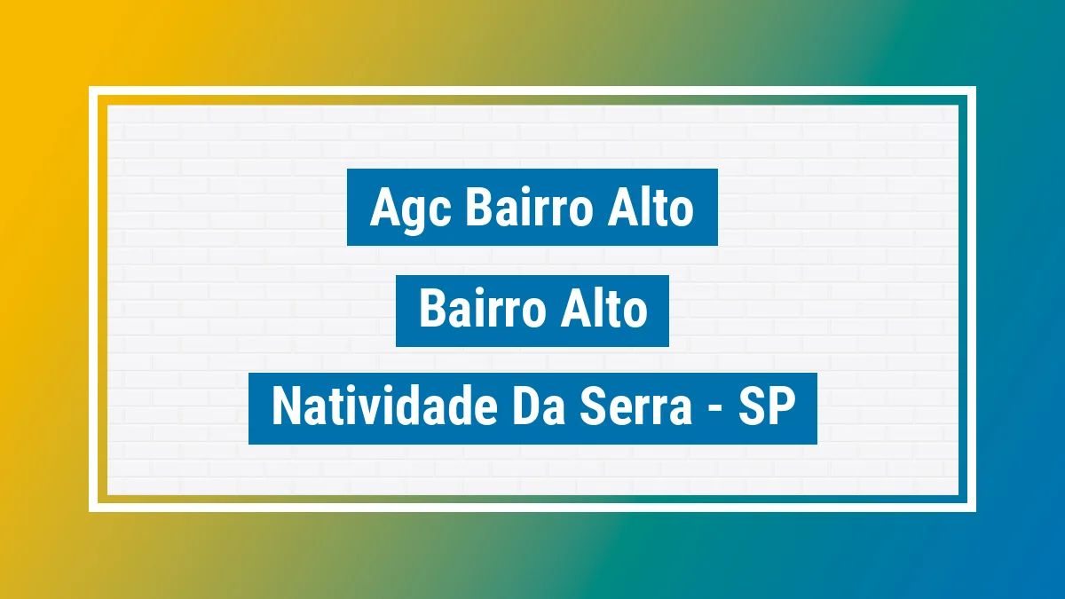 Unidade de agência dos Correios Agc Bairro Alto Bairro Alto Natividade da Serra SP