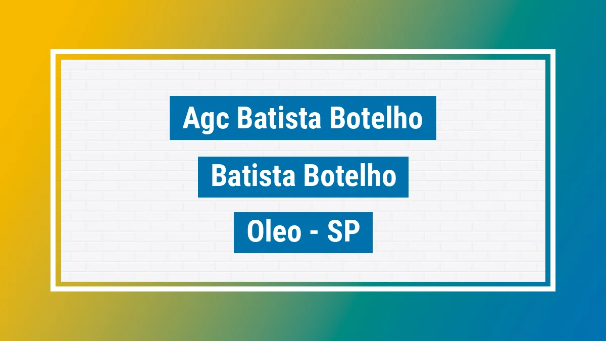 Unidade de agência dos Correios Agc Batista Botelho Batista Botelho Óleo SP