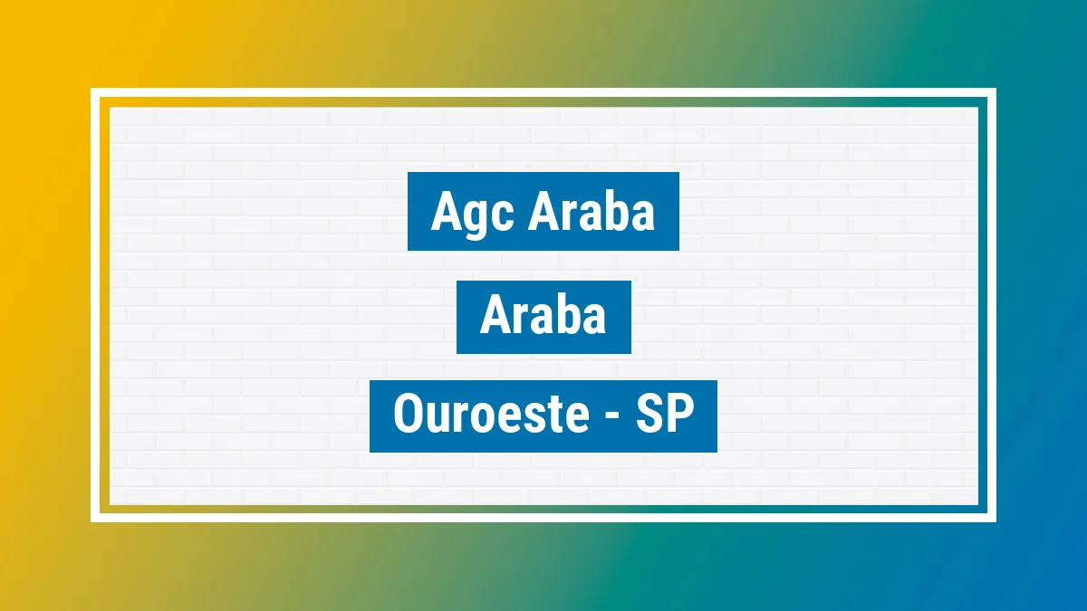 Unidade de agência dos Correios Agc Araba Arabá Ouroeste SP