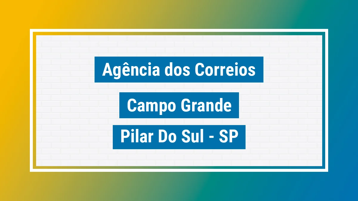 Imagem ilustrativa correios Campo Grande Pilar do Sul SP