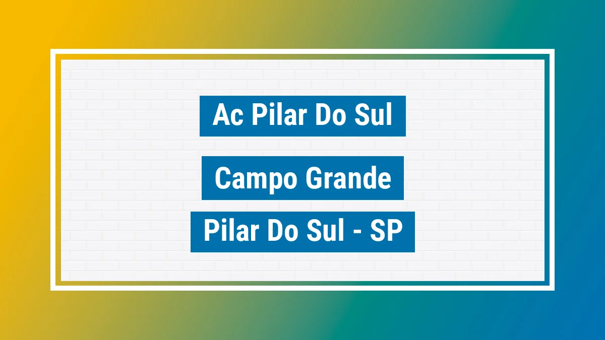 Unidade de agência dos Correios Ac Pilar do Sul Campo Grande Pilar do Sul SP