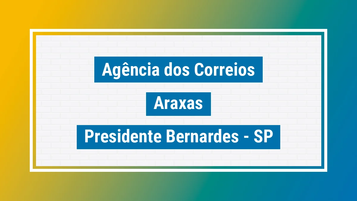 Imagem ilustrativa correios Araxás Presidente Bernardes SP
