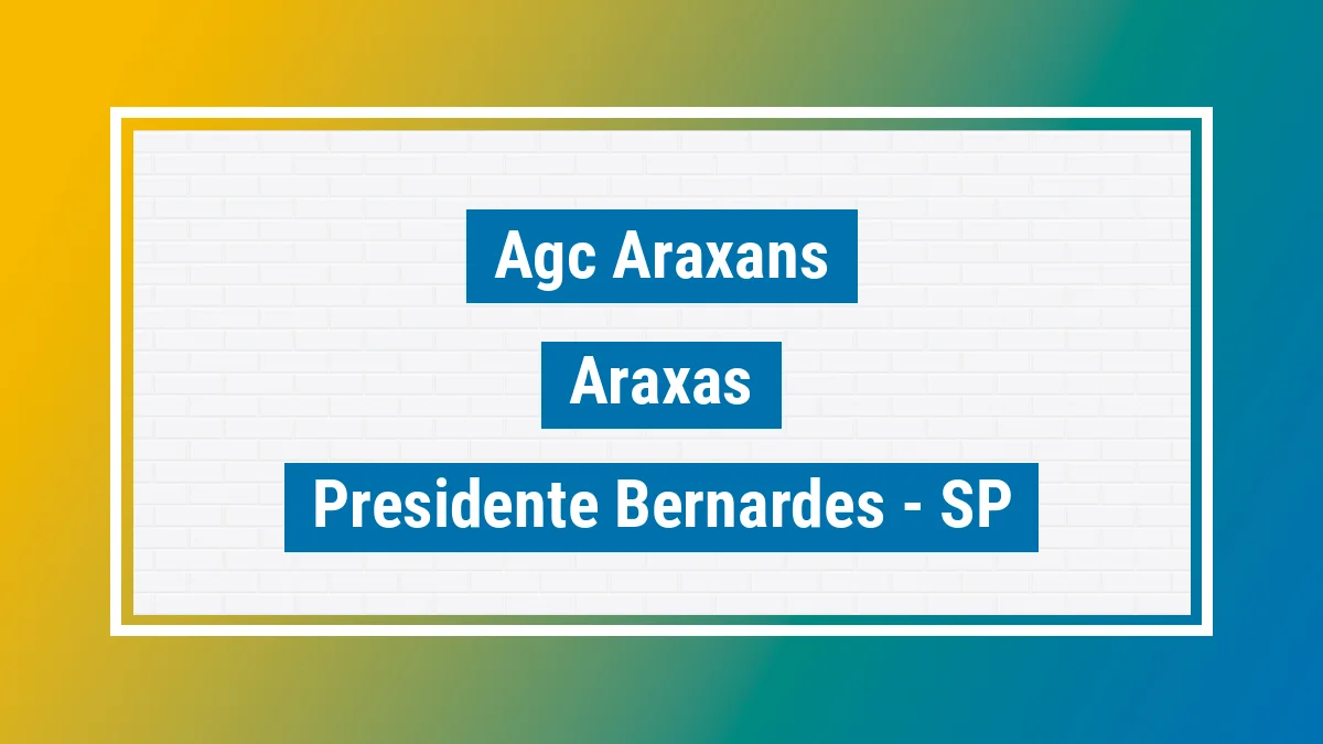Unidade de agência dos Correios Agc Araxans Araxás Presidente Bernardes SP