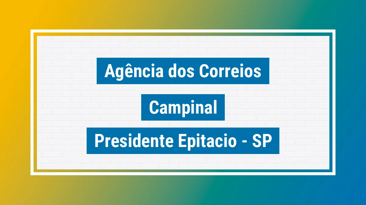 Imagem ilustrativa correios Campinal Presidente Epitácio SP
