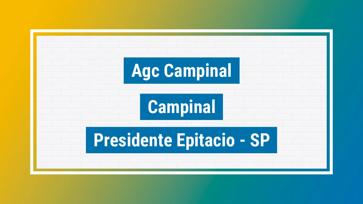 Unidade de agência dos Correios Agc Campinal Campinal Presidente Epitácio SP