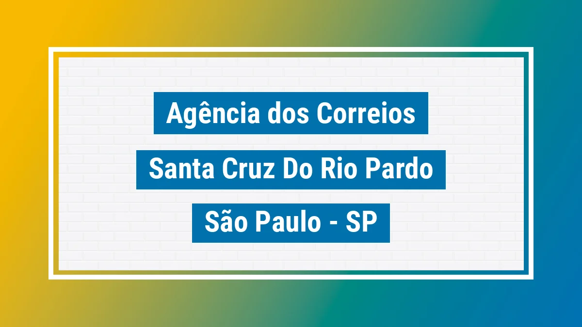 Imagem ilustrativa correios Santa Cruz do Rio Pardo SP