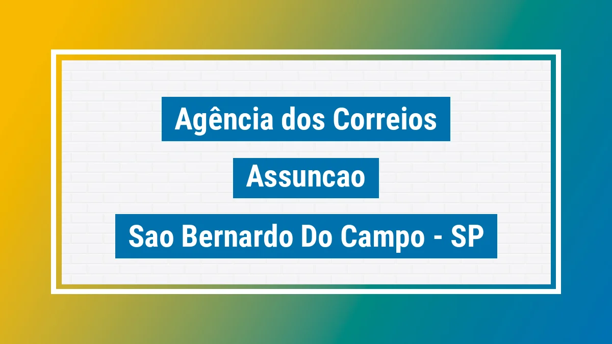 Imagem ilustrativa correios Assunção São Bernardo do Campo SP