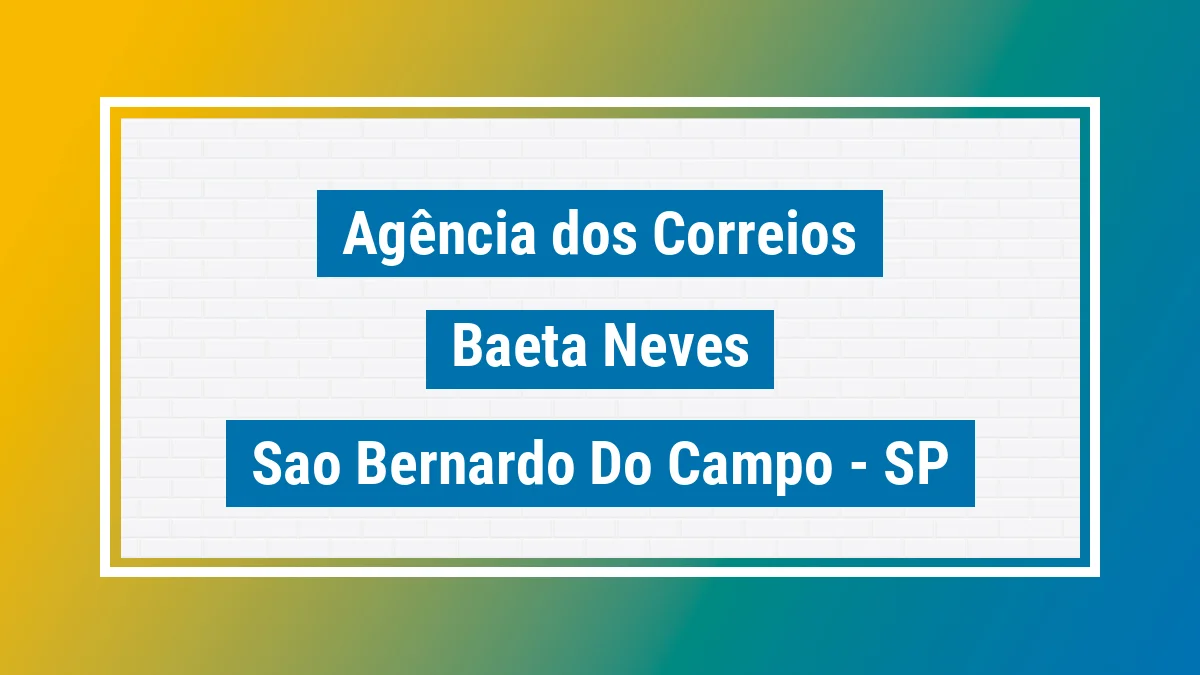 Imagem ilustrativa correios Baeta Neves São Bernardo do Campo SP