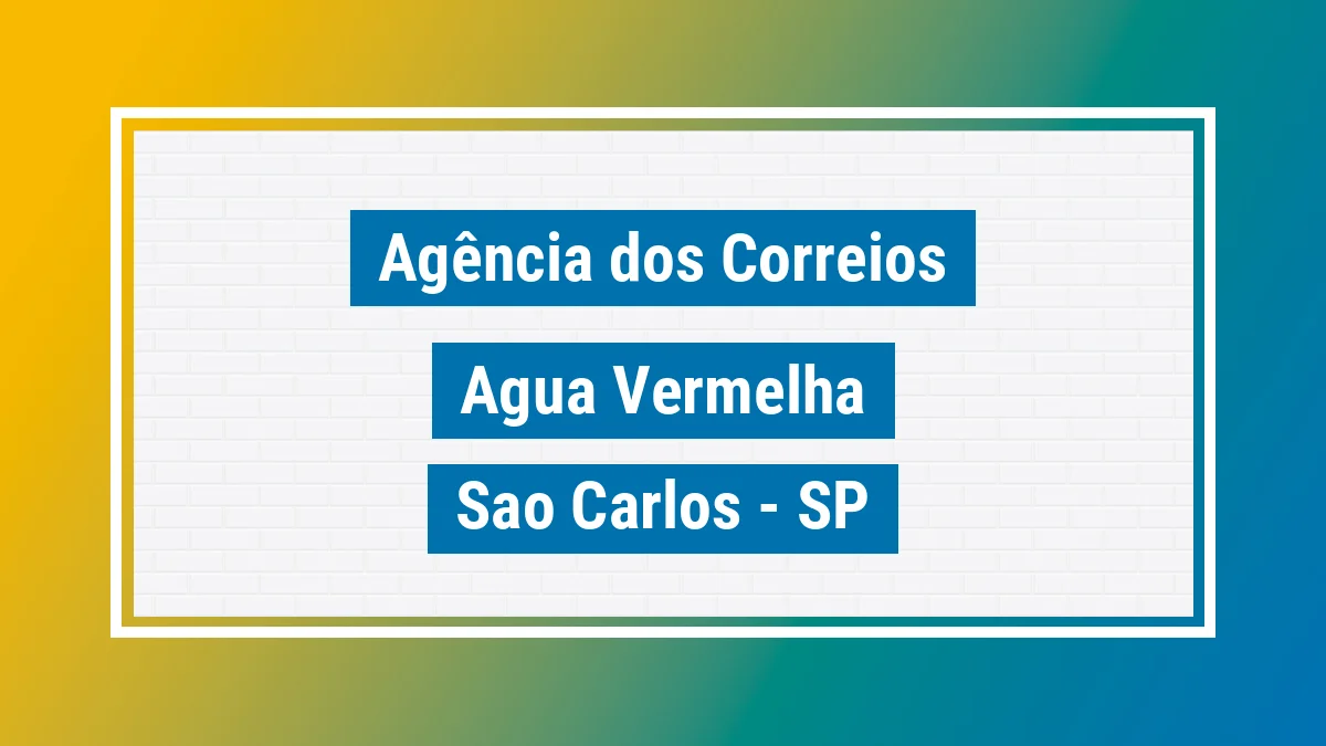 Imagem ilustrativa correios Água Vermelha São Carlos SP