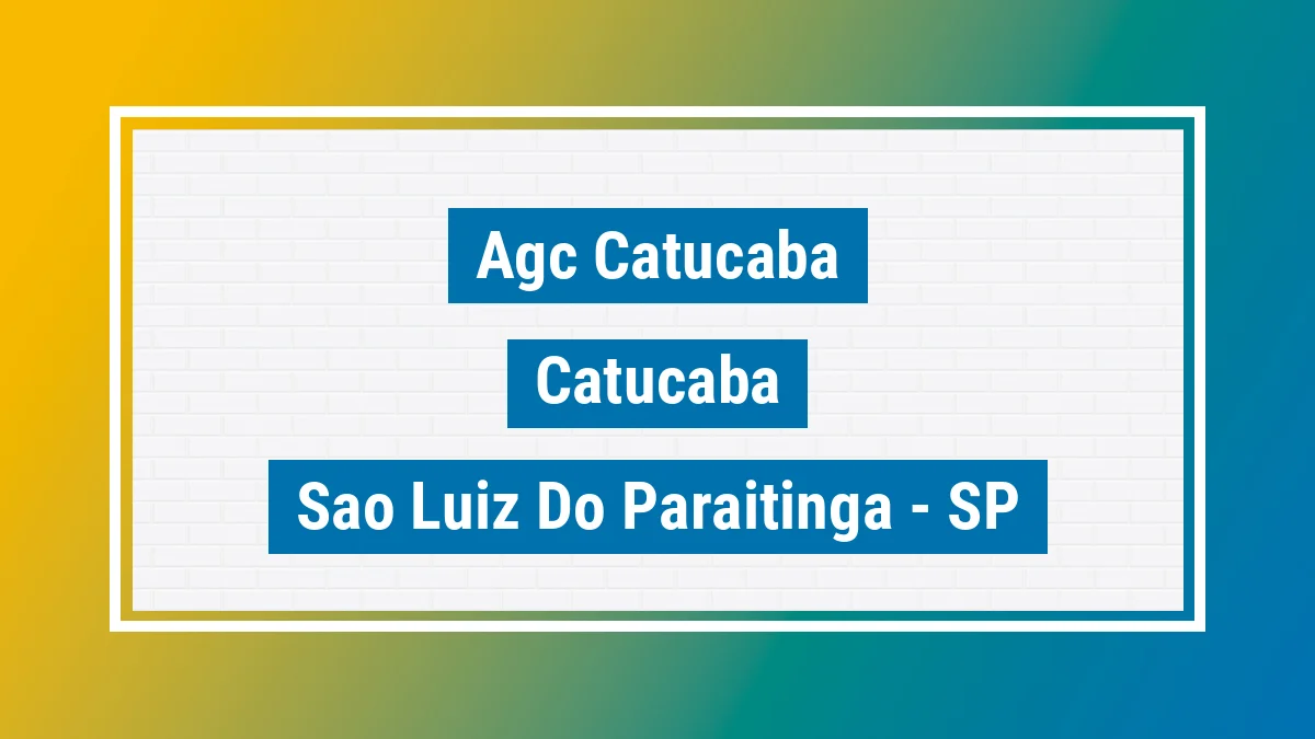 Unidade de agência dos Correios Agc Catucaba Catucaba São Luiz do Paraitinga SP
