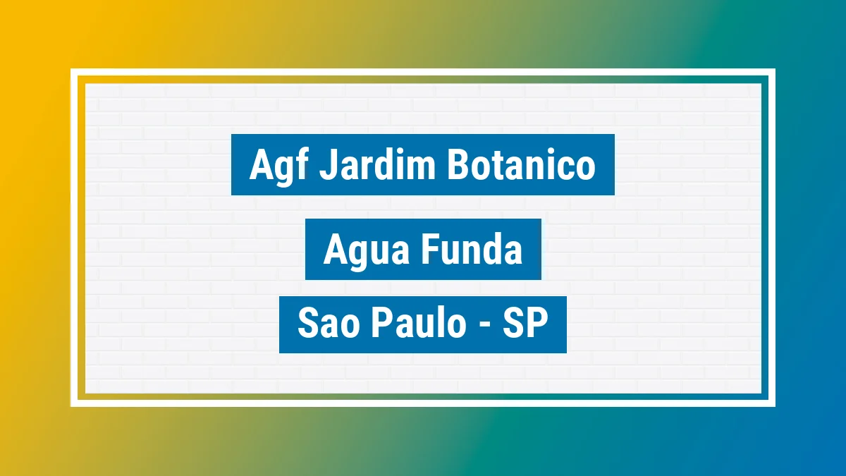 Unidade de agência dos Correios Agf Jardim Botanico Água Funda São Paulo SP