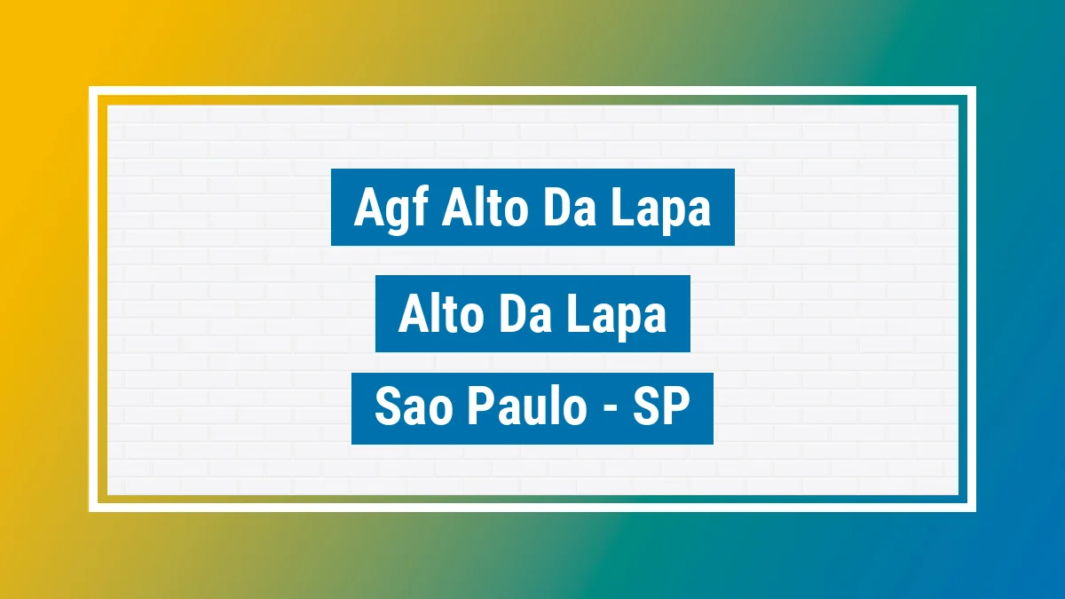 Unidade de agência dos Correios Agf Alto da Lapa Alto da Lapa São Paulo SP