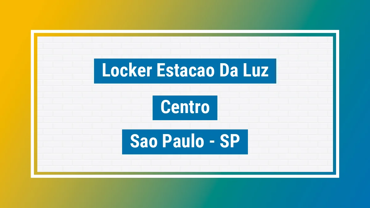 Unidade de locker dos Correios Locker Estacao da Luz Centro São Paulo SP
