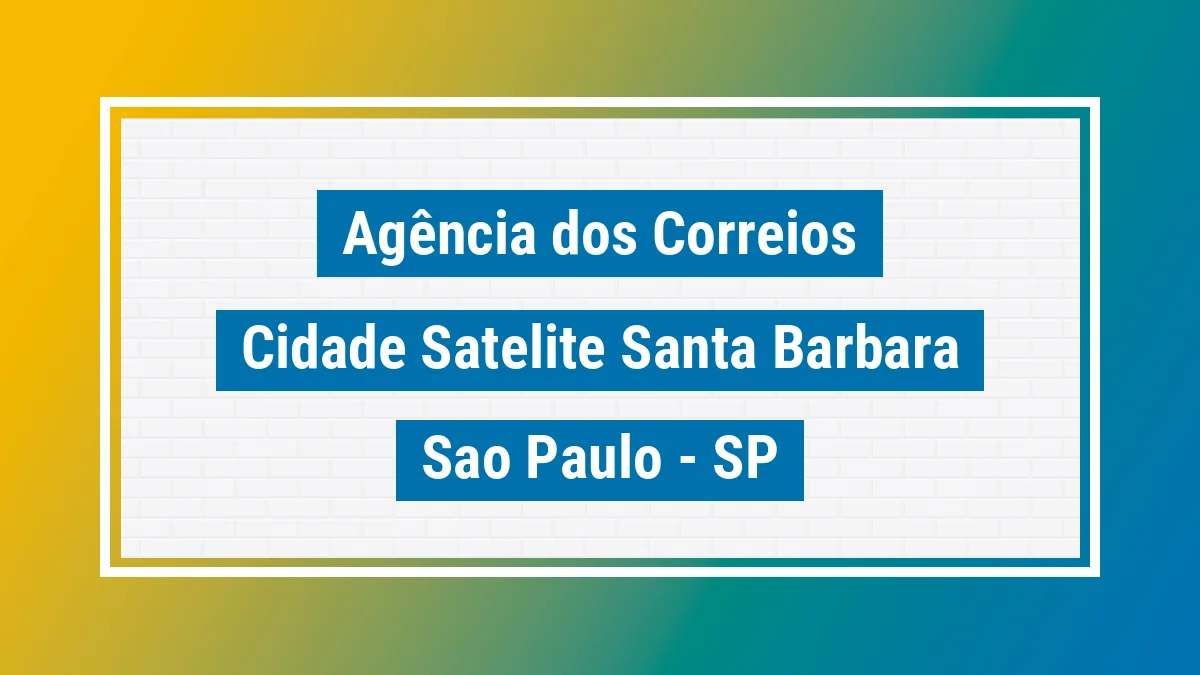Imagem ilustrativa correios Cidade Satelite Santa Barbara São Paulo SP