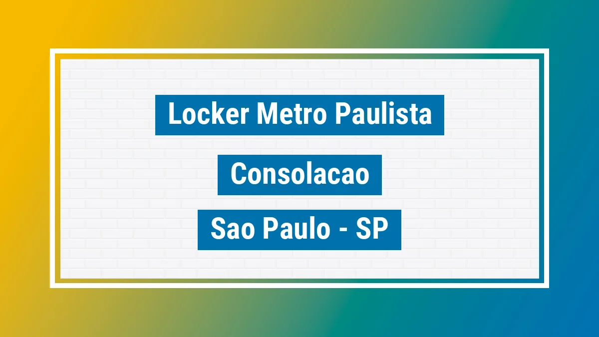 Unidade de locker dos Correios Locker Metro Paulista Consolacao São Paulo SP