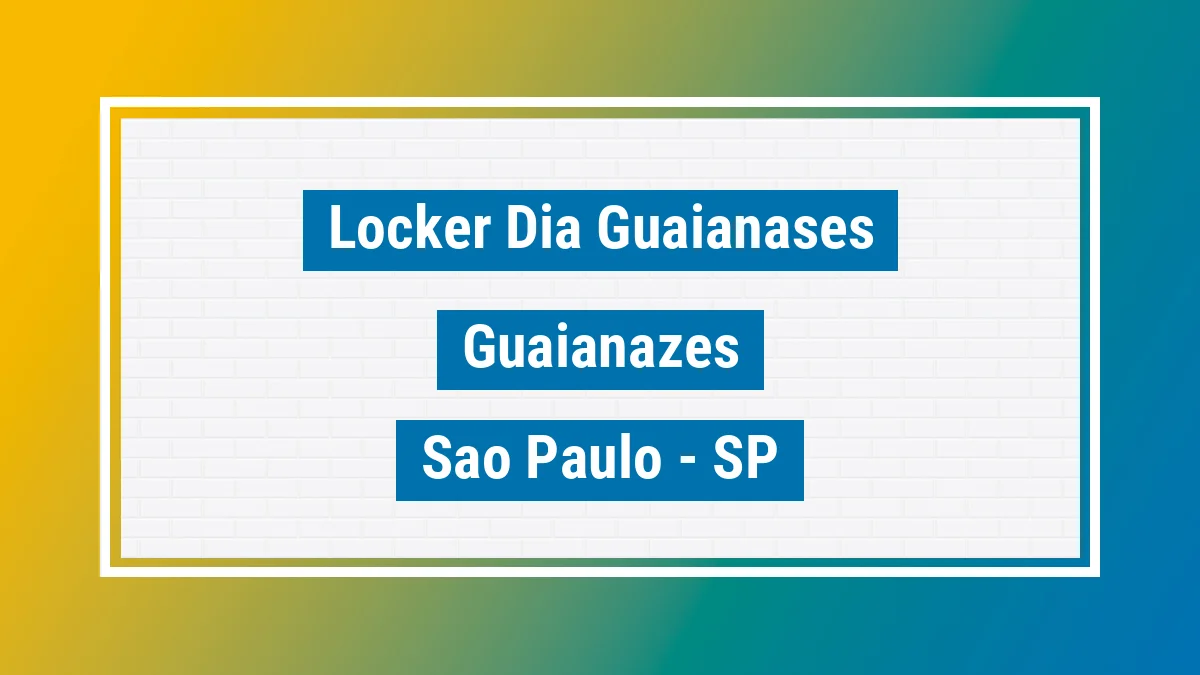 Unidade de locker dos Correios Locker Dia Guaianases Guaianazes São Paulo SP
