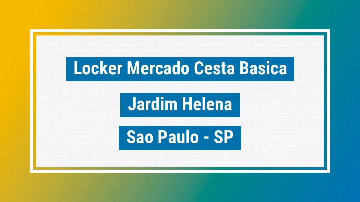Unidade de locker dos Correios Locker Mercado Cesta Basica Jardim Helena São Paulo SP