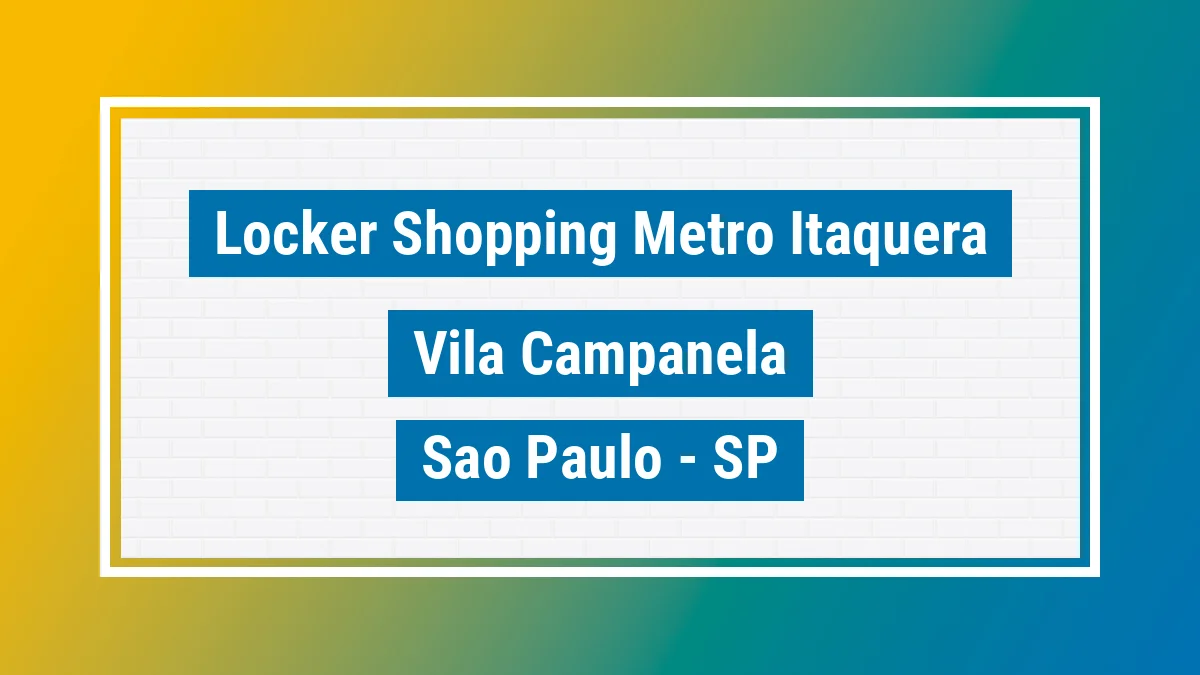 Unidade de locker dos Correios Locker Shopping Metro Itaquera Vila Campanela São Paulo SP