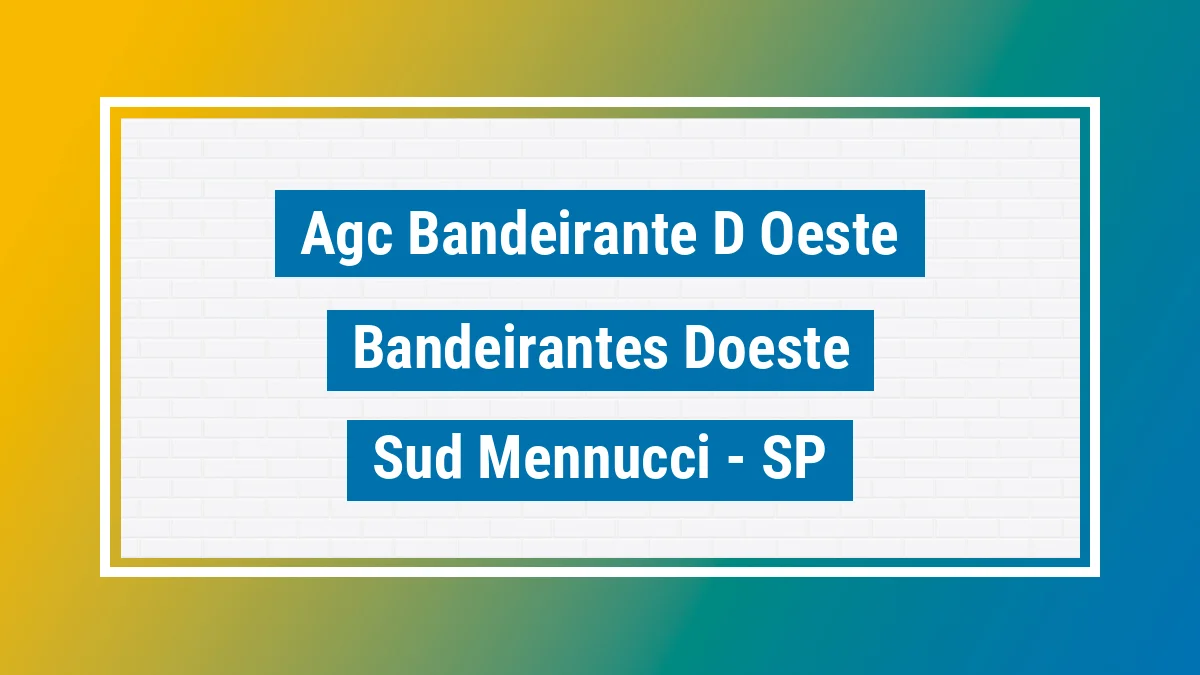 Unidade de agência dos Correios Agc Bandeirante D Oeste Bandeirantes Doeste Sud Mennucci SP