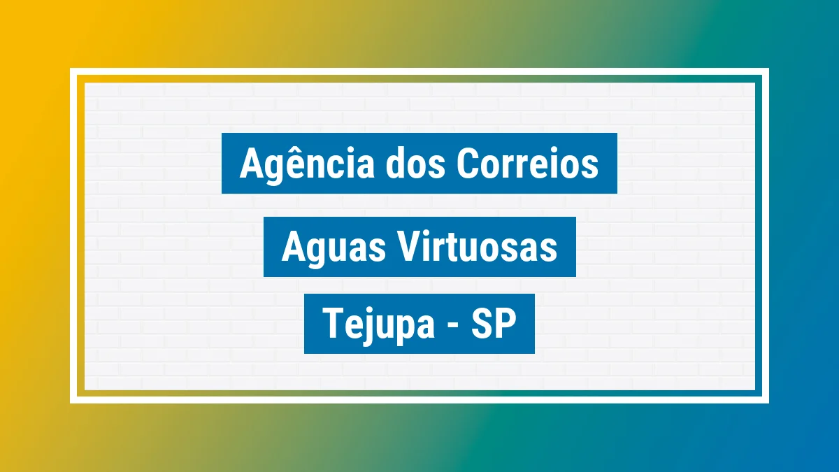 Imagem ilustrativa correios Águas Virtuosas Tejupá SP