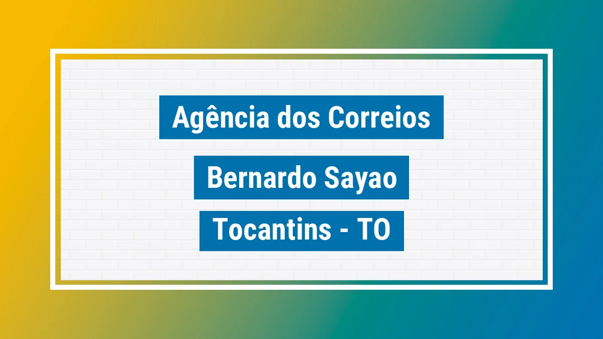 Imagem ilustrativa correios Bernardo Sayão TO